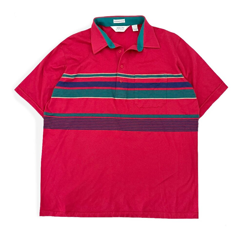 🧡 Vintage Arrow Sport, Colour Block Polo